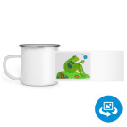 Кружка металлическая белая (круговая запечатка)