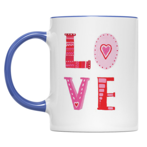 Кружка с принтом Just love