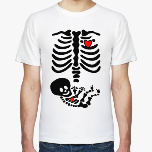 Футболка с принтом Скелет