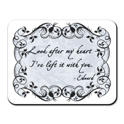 Коврик для мыши с принтом Look after my heart