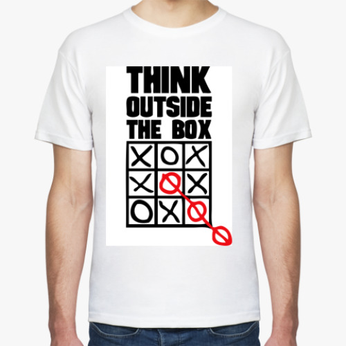 Футболка с принтом  Think Outside The Box