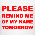  Remind me of my name