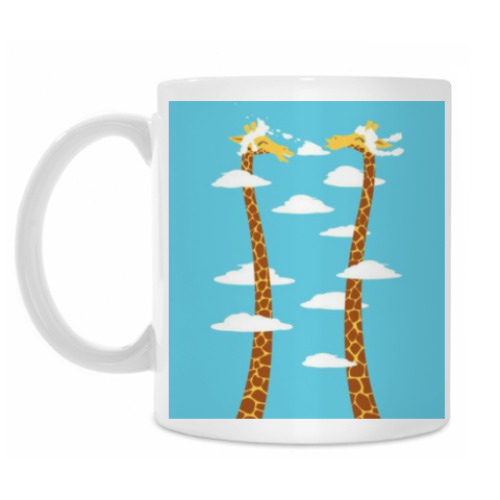 Кружка с принтом 'Счастливые жирафы'