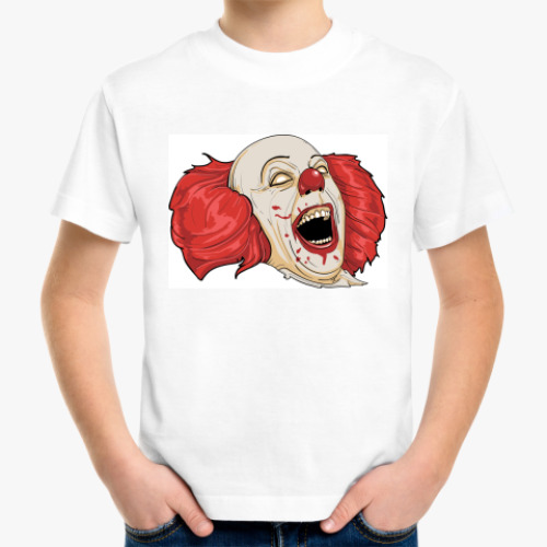 Детская футболка с принтом Кровожадный клоун