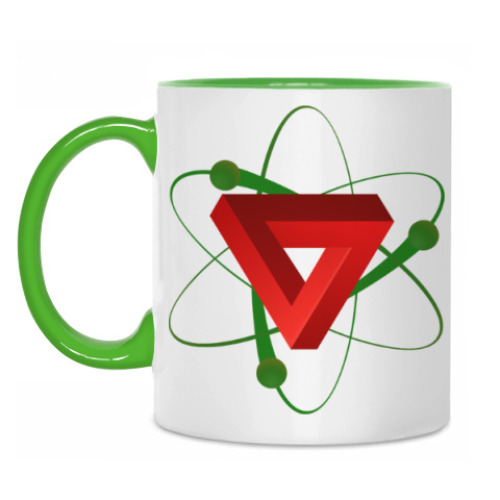 Кружка с принтом Невозможный треугольник