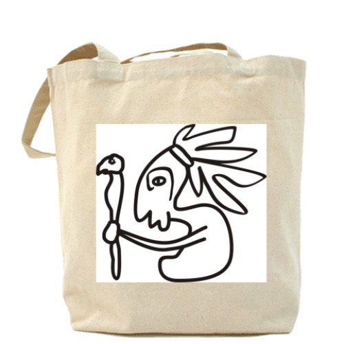 Сумка шоппер с принтом  'Настоящему индейцу'