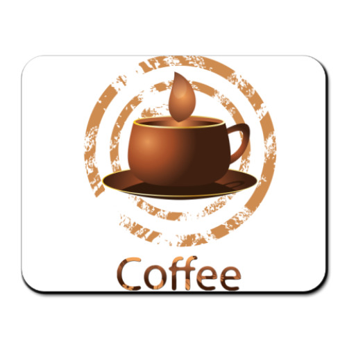 Коврик для мыши с принтом coffee