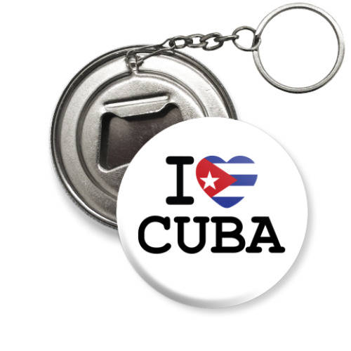 Брелок-открывашка с принтом  Love Cuba