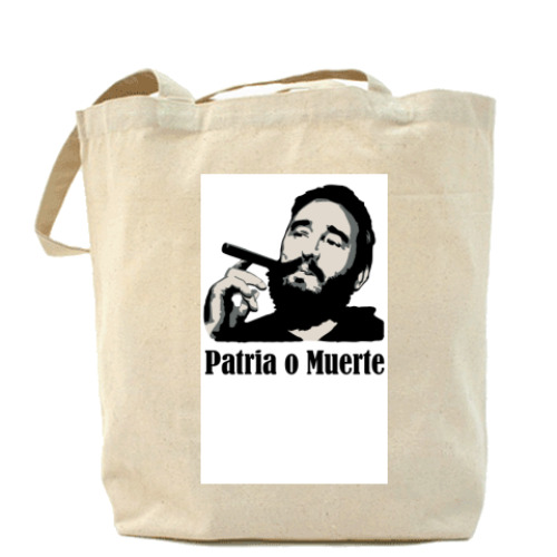 Сумка шоппер с принтом Patria o muerte