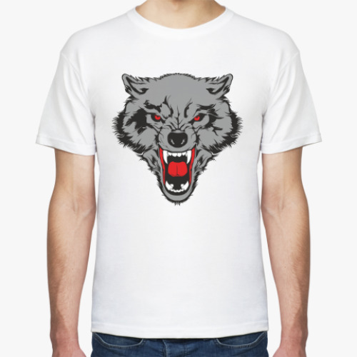 Футболка с принтом Злой волк
