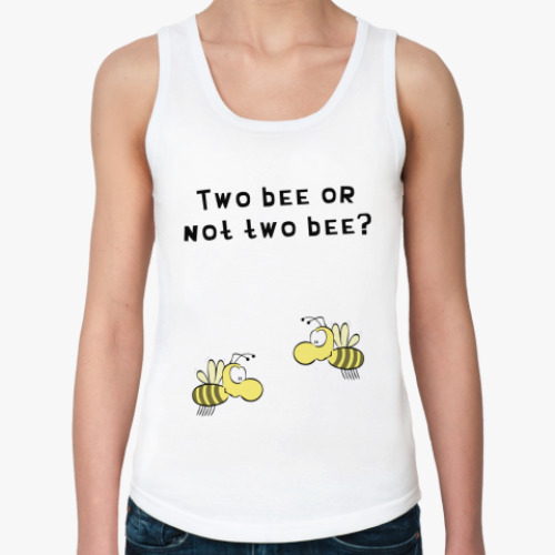 Женская майка с принтом Two bee or not two bee