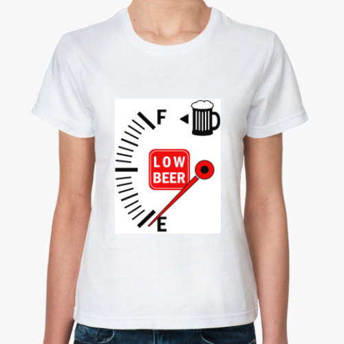 Классическая футболка с принтом Low BeeR