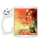 Кружка с футбольным мячиком