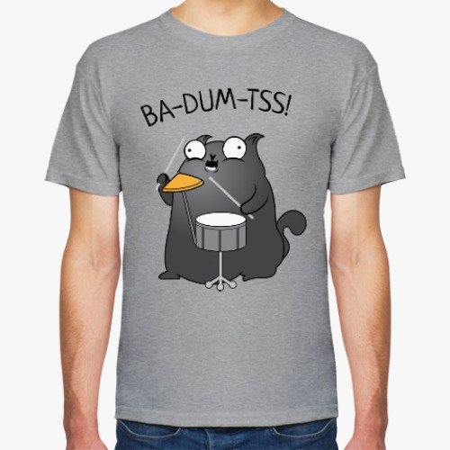 Футболка с принтом Кот Ba-Dum-Tss!