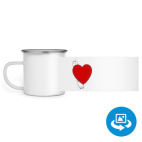 Кружка металлическая белая (круговая запечатка)