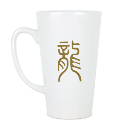 Чашка Латте с принтом Дракон