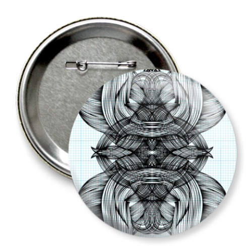 Значок 75мм с принтом графика