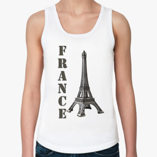 Женская майка с принтом Франция