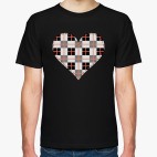 Сердце пэчворк в клетку