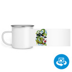 Кружка металлическая белая (круговая запечатка)