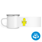 Кружка металлическая белая (круговая запечатка)