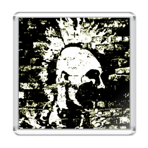 Магнит с принтом punks not dead