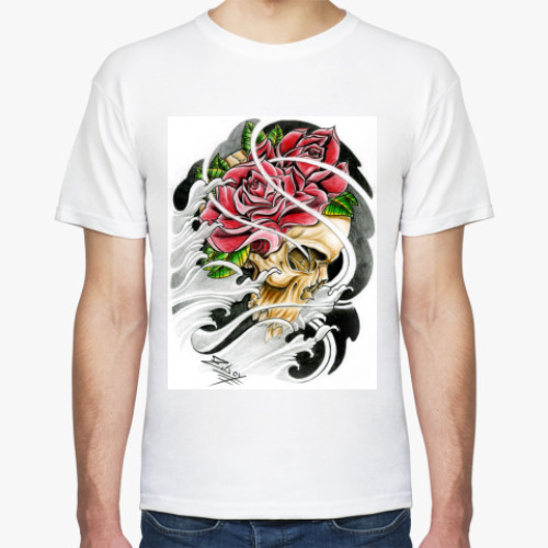 Футболка с принтом Scull & Roses