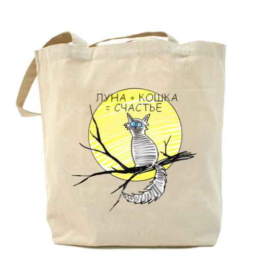 Сумка шоппер с принтом Формула счастья