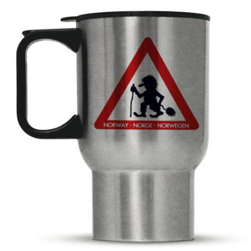 Кружка-термос с принтом Осторожно,норвежские Тролли!