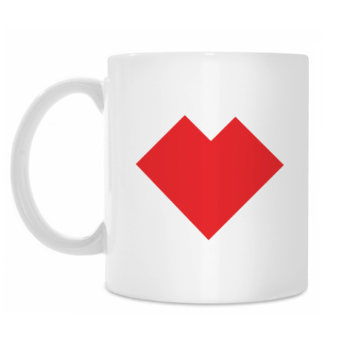 Кружка с принтом Сердце танграм