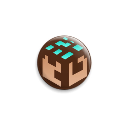 Значок 25мм с принтом Hacker Bronze 2000
