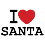 Новогодний принт I Love Santa