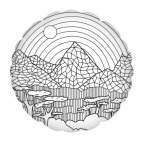 Контурный рисунок Африка