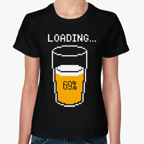 Женская футболка с принтом Пиво