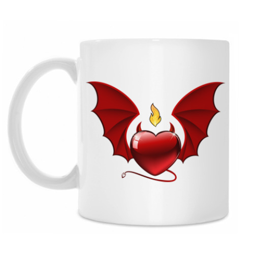 Кружка с принтом Devil's heart