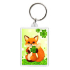 Пушистый лисенок с клевером