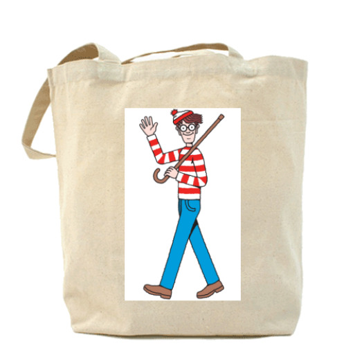 Сумка шоппер с принтом  Waldo