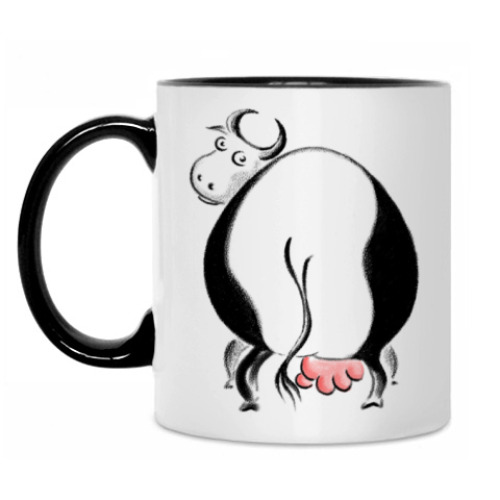 Кружка с принтом Корова