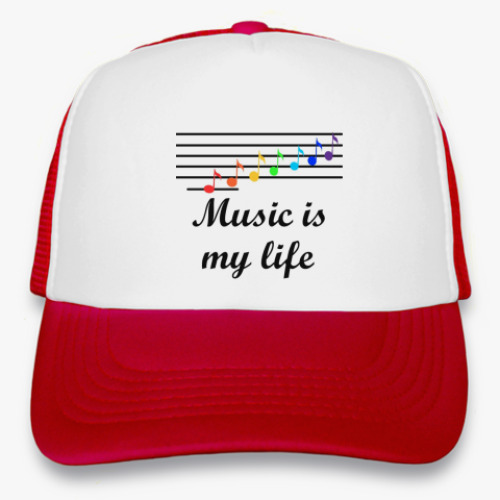 Кепка-тракер с принтом  'Music'