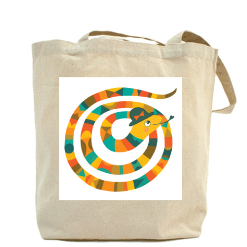 Сумка шоппер с принтом Змея