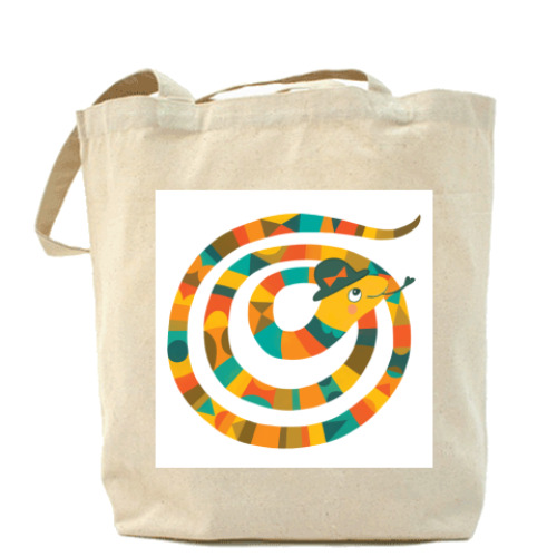 Сумка шоппер с принтом Змея