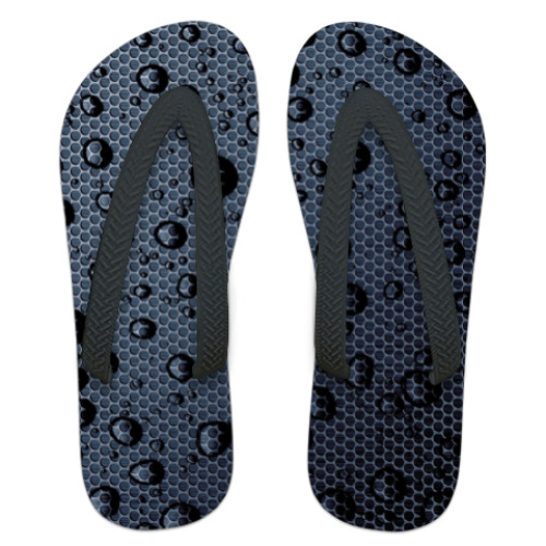 Шлепанцы (сланцы) с принтом Капли