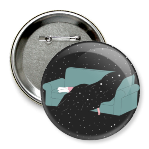 Значок 75мм с принтом Сны