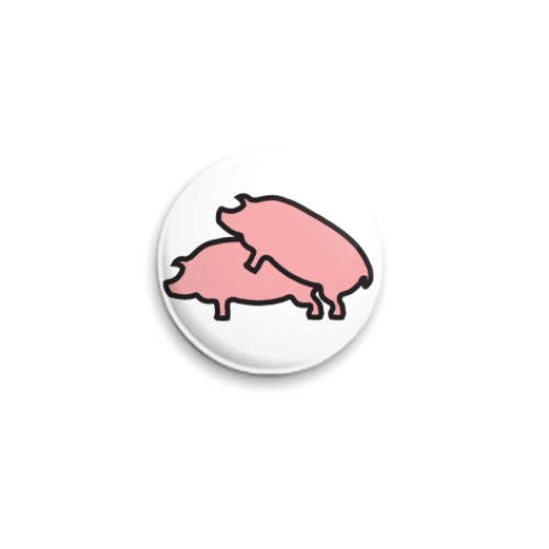 Значок 25мм с принтом Хрю