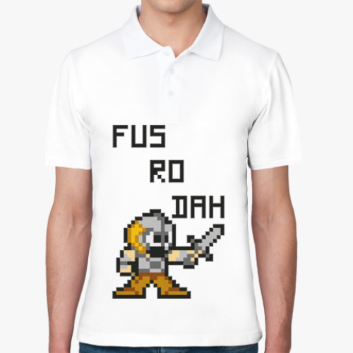 Рубашка поло с принтом Dovahkiin 8-Bit