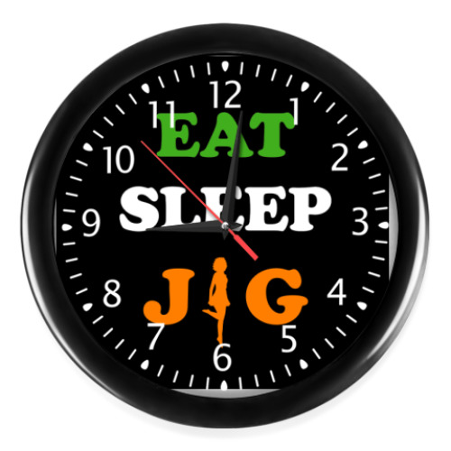 Часы с принтом Eat, sleep, jig