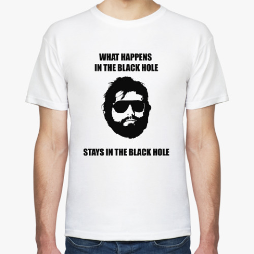Футболка с принтом Физики шутят. Черная дыра / Black hole