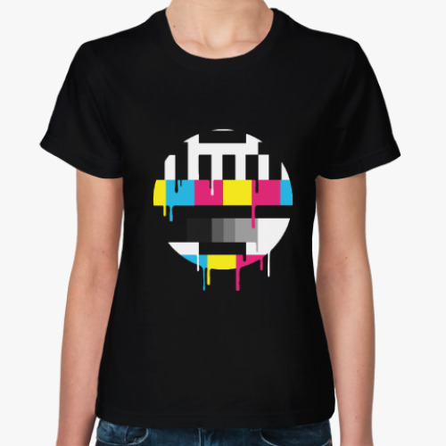 Женская футболка с принтом Потеря сигнала