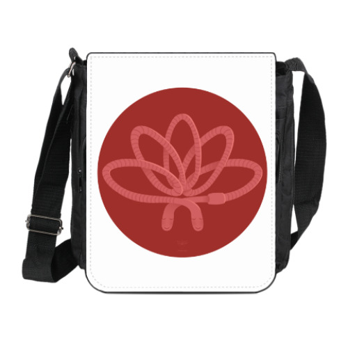 Сумка на плечо (мини-планшет) с принтом Animal Zen: W is for Worm