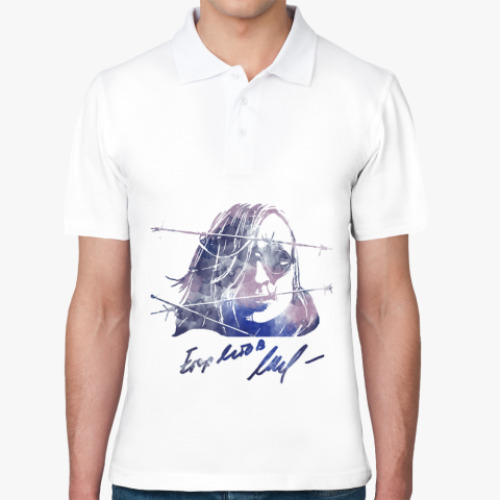 Рубашка поло с принтом Егор Летов -ГрОб